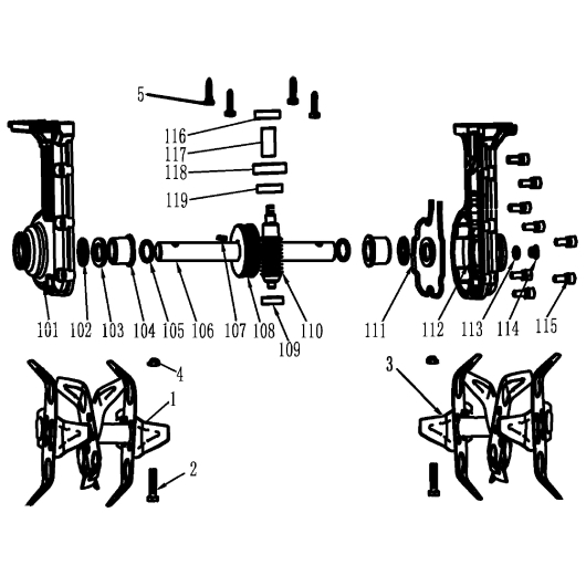 Фрезы и редуктор Champion EC1500