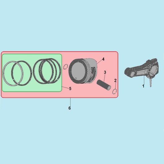 Поршень и шатун Champion GG3301 до 2019г.