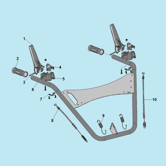 Рабочая рукоятка, верхняя часть Champion GS5080 до 2020г