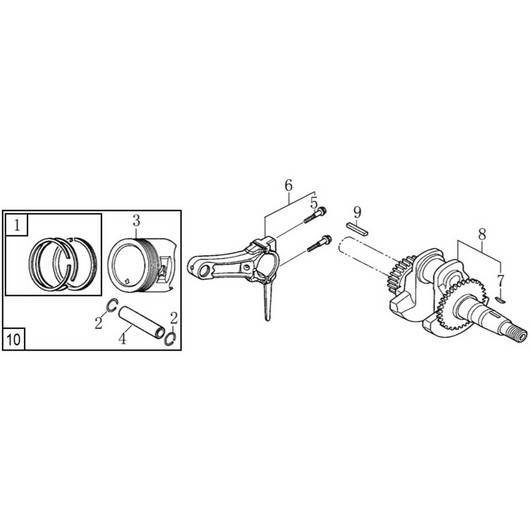 Поршень и коленвал GSC5140