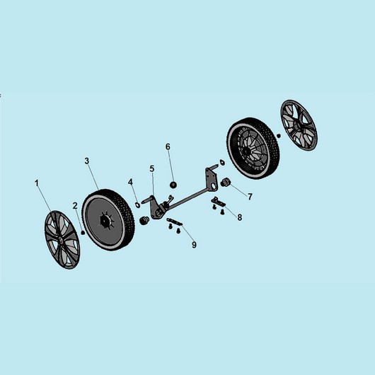 Колеса и ось задних колес Champion LM4622 до 2020г.