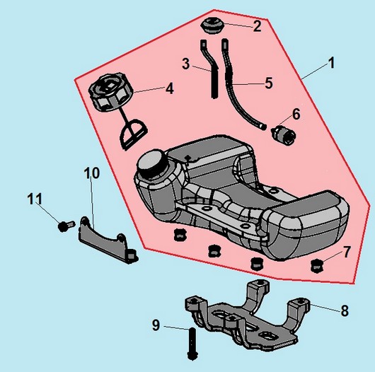 Топливный бак Champion T523S-2