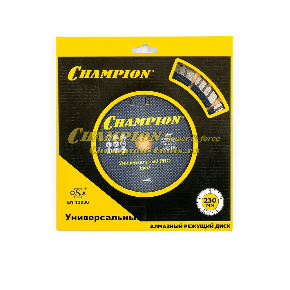 Диск алмазный CHAMPION универсальный PRO 230/22,23/12 Marathon